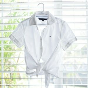 SOLD!! White Tommy Hilfiger Button Up Shirt